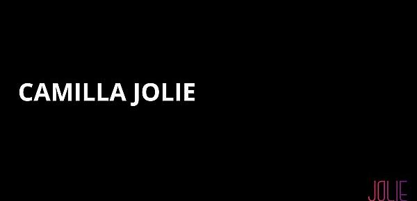  Trans Camilla Jolie masturbate with cumshot on her bed